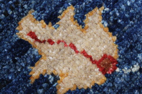 Chobi Blue Round Hand Knotted 64 X 64  Area Rug 250-23547 Image 5