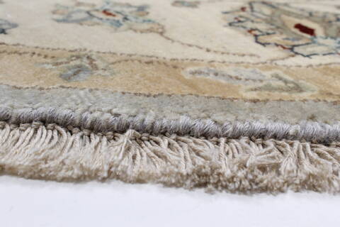 Chobi Grey Round Hand Knotted 510 X 511  Area Rug 250-23552 Image 4