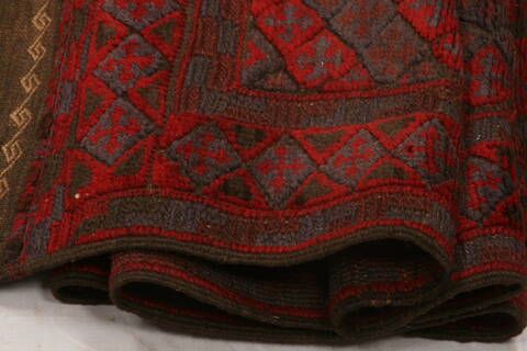 Baluch Red Runner Hand Knotted 22 X 90  Area Rug 100-23557 Image 3