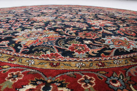 Kashmar Blue Round Hand Knotted 510 X 510  Area Rug 250-23567 Image 2