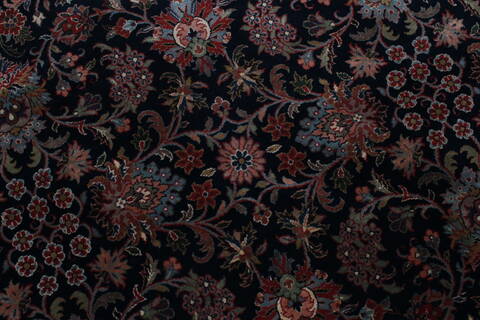 Kashmar Blue Round Hand Knotted 510 X 510  Area Rug 250-23567 Image 4