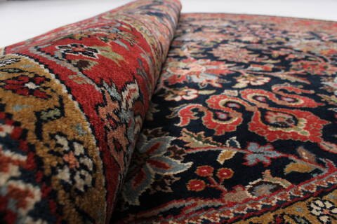 Kashmar Blue Round Hand Knotted 510 X 510  Area Rug 250-23567 Image 9
