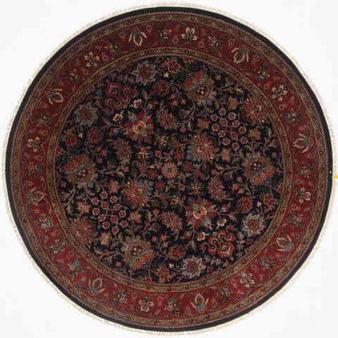 Kashmar Blue Round Hand Knotted 510 X 510  Area Rug 250-23567 Image 0