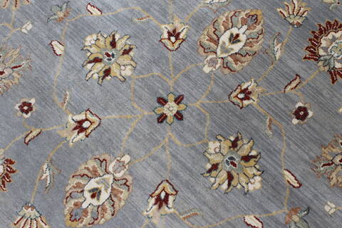 Chobi Grey Round Hand Knotted 60 X 60  Area Rug 250-23598 Image 5