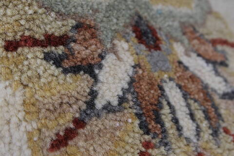 Chobi Grey Round Hand Knotted 60 X 60  Area Rug 250-23598 Image 9