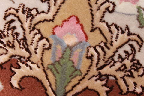 Tabriz White Round Hand Knotted 67 X 67  Area Rug 250-23604 Image 10