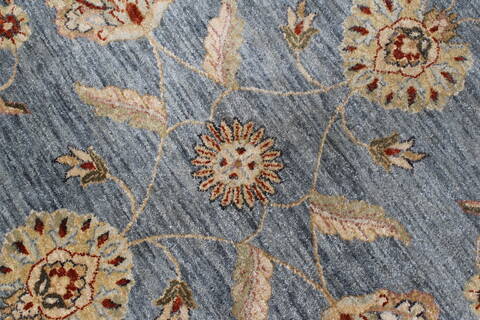 Chobi Grey Round Hand Knotted 60 X 60  Area Rug 250-23606 Image 4