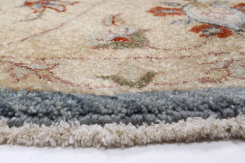 Chobi Grey Round Hand Knotted 60 X 60  Area Rug 250-23606 Image 5