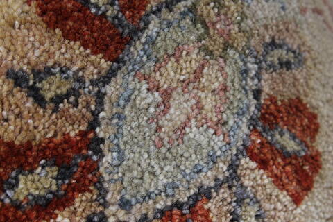 Chobi Grey Round Hand Knotted 60 X 60  Area Rug 250-23606 Image 7