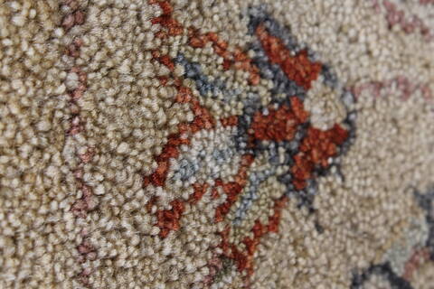 Chobi Grey Round Hand Knotted 60 X 60  Area Rug 250-23606 Image 8