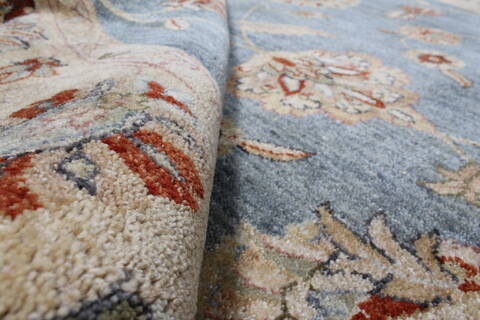 Chobi Grey Round Hand Knotted 60 X 60  Area Rug 250-23606 Image 9