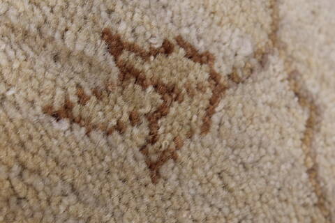 Pishavar Beige Round Hand Knotted 61 X 62  Area Rug 250-23607 Image 7
