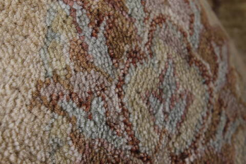 Pishavar Beige Round Hand Knotted 61 X 62  Area Rug 250-23607 Image 9