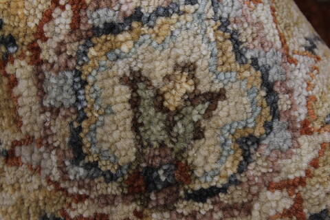 Pishavar Brown Round Hand Knotted 511 X 511  Area Rug 250-23613 Image 11