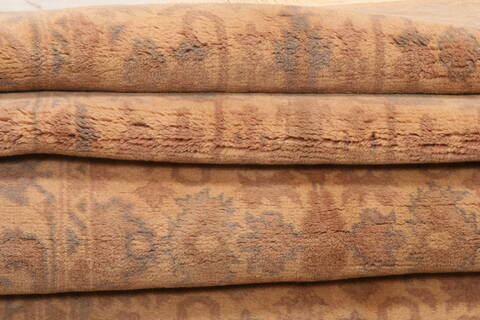 Oushak Beige Runner Hand Knotted 24 X 68  Area Rug 100-23626 Image 5