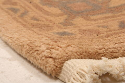 Oushak Beige Runner Hand Knotted 24 X 68  Area Rug 100-23626 Image 8