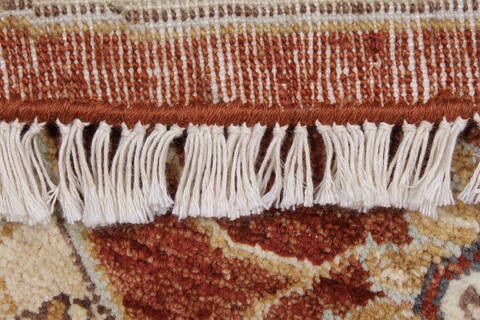 Ziegler Brown Round Hand Knotted 62 X 62  Area Rug 250-23627 Image 1