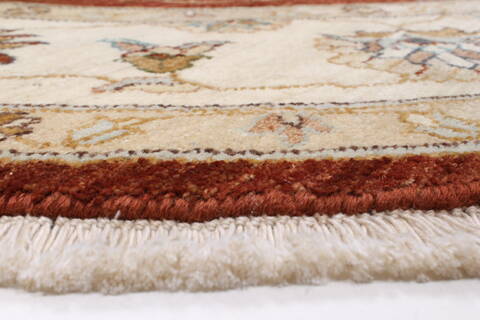 Ziegler Brown Round Hand Knotted 62 X 62  Area Rug 250-23627 Image 5