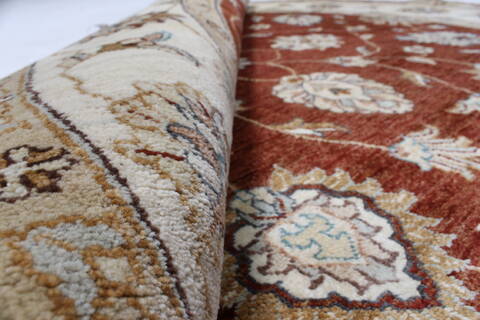 Ziegler Brown Round Hand Knotted 62 X 62  Area Rug 250-23627 Image 9