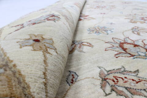 Chobi Beige Round Hand Knotted 511 X 511  Area Rug 250-23636 Image 10