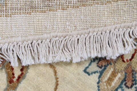 Chobi Beige Round Hand Knotted 511 X 511  Area Rug 250-23636 Image 1