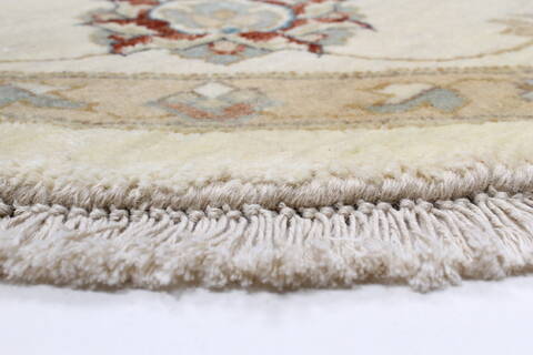 Chobi Beige Round Hand Knotted 511 X 511  Area Rug 250-23636 Image 5