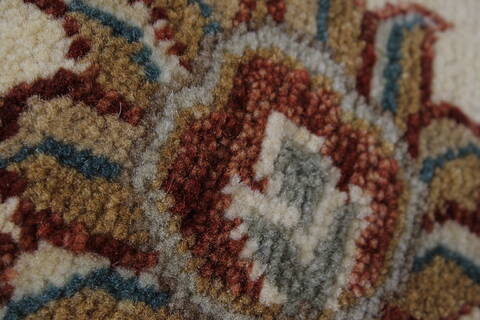 Chobi Beige Round Hand Knotted 511 X 511  Area Rug 250-23636 Image 8