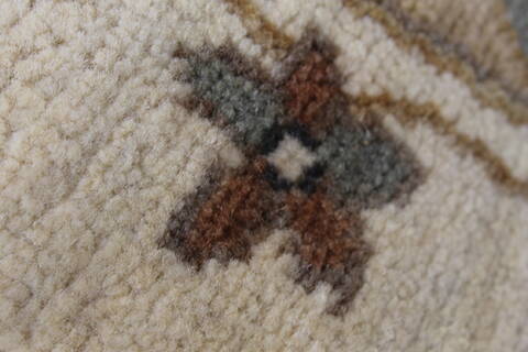 Chobi Beige Round Hand Knotted 511 X 511  Area Rug 250-23636 Image 9