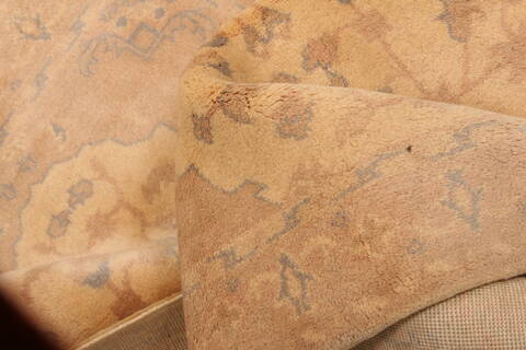 Tabriz White Runner Hand Knotted 24 X 100  Area Rug 100-23657 Image 3