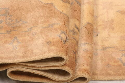Tabriz White Runner Hand Knotted 24 X 100  Area Rug 100-23657 Image 4