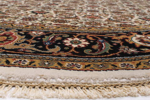 Herati Beige Round Hand Knotted 60 X 60  Area Rug 250-23670 Image 6