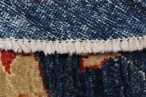 Chobi Blue Round Hand Knotted 64 X 65  Area Rug 250-23677 Image 10