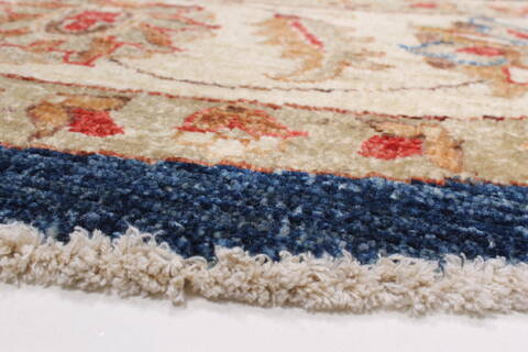 Chobi Blue Round Hand Knotted 64 X 65  Area Rug 250-23677 Image 4