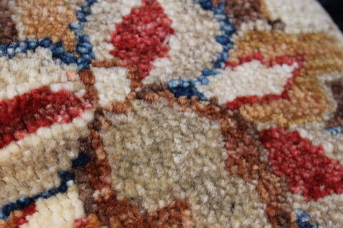 Chobi Blue Round Hand Knotted 64 X 65  Area Rug 250-23677 Image 7