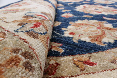 Chobi Blue Round Hand Knotted 64 X 65  Area Rug 250-23677 Image 8