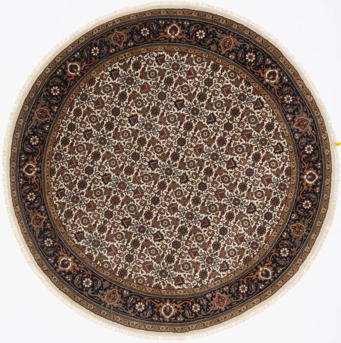 Herati Beige Round Hand Knotted 60 X 60  Area Rug 250-23678 Image 0