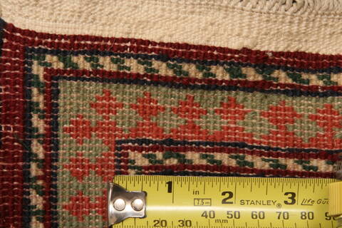 Kazak Brown Runner Hand Knotted 26 X 109  Area Rug 100-23682 Image 8