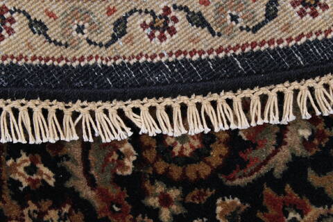 Herati Black Round Hand Knotted 60 X 60  Area Rug 250-23683 Image 10