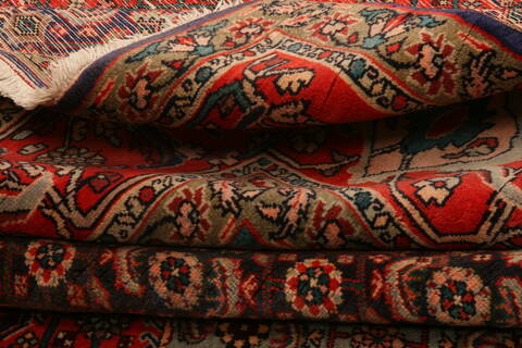 Bidjar Red Hand Knotted 99 X 130  Area Rug 100-23688 Image 3