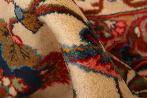 Kashan Beige Hand Knotted 99 X 135  Area Rug 100-23690 Image 1