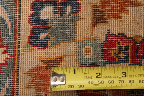 Kashan Beige Hand Knotted 99 X 135  Area Rug 100-23690 Image 7
