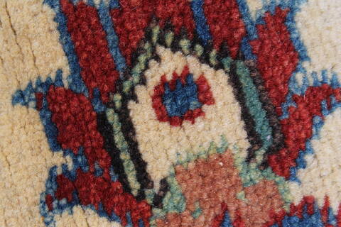 Kazak Beige Runner Hand Knotted 29 X 101  Area Rug 250-23691 Image 8
