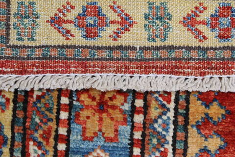 Kazak Brown Runner Hand Knotted 28 X 91  Area Rug 250-23718 Image 3