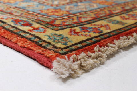 Kazak Brown Runner Hand Knotted 28 X 91  Area Rug 250-23718 Image 7