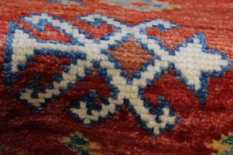 Kazak Brown Runner Hand Knotted 28 X 91  Area Rug 250-23718 Image 8