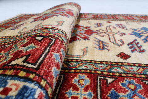 Kazak Yellow Runner Hand Knotted 29 X 98  Area Rug 250-23721 Image 10