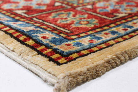Kazak Yellow Runner Hand Knotted 29 X 98  Area Rug 250-23721 Image 6