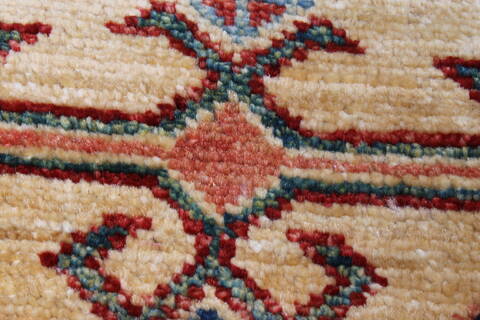 Kazak Yellow Runner Hand Knotted 29 X 98  Area Rug 250-23721 Image 7