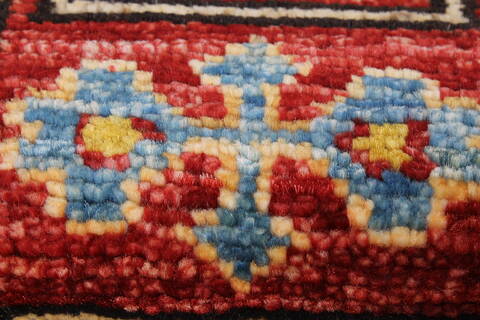 Kazak Yellow Runner Hand Knotted 29 X 98  Area Rug 250-23721 Image 9