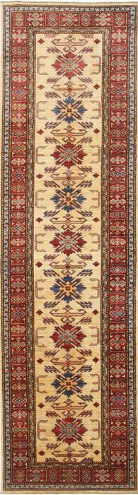 Kazak Yellow Runner Hand Knotted 29 X 98  Area Rug 250-23721 Image 0